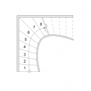 Escalier quart tournant