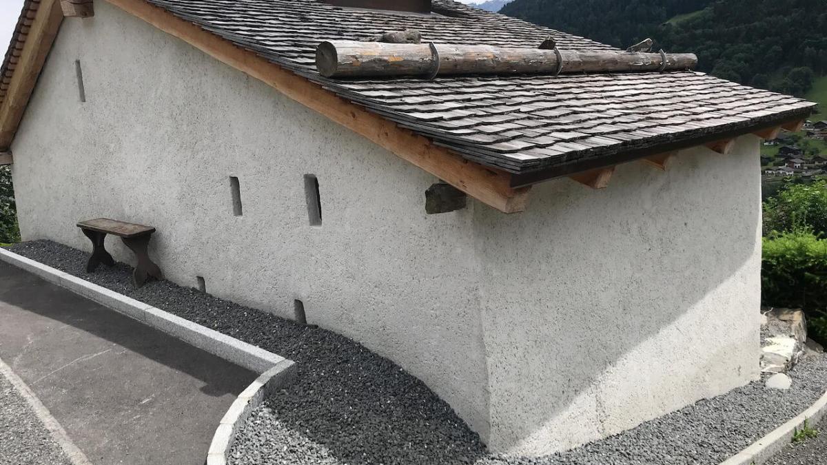 Façades mortier plâtre four à pain Collaire  Troistorrents